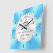 ゴージャスなクリスチャンの壁時計は任意の大事な行事。 スクエア壁時計 (傾斜)