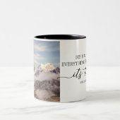 ゴージャスなクリスチャン十字山 ツートーンマグカップ (中央)