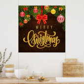 ゴージャスなクリスマスグリッターポスター ポスター (キッチン)