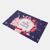 ゴージャスなクリスマススノーフレーク ドアマット (アングル)