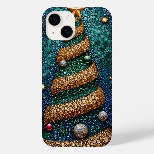 ゴージャスなクリスマスツリーの装飾的なホリデーシーズンの美学 Case-Mate iPhoneケース (裏面)