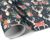 ゴージャスなクリスマストナカイフローラ ラッピングペーパー (ロールコーナー)