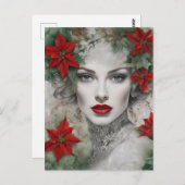 ゴージャスなクリスマスレディ ポストカード (正面/裏面)