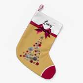 ゴージャスなクリスマス私の甘い木 スモールクリスマスストッキング (正面 (吊り時))