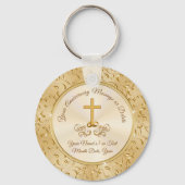 ゴージャスなクロス・キリスト教記念日パーティーの好意 キーホルダー (正面)