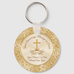 ゴージャスなクロス・キリスト教記念日パーティーの好意 キーホルダー