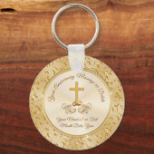 ゴージャスなクロス・キリスト教記念日パーティーの好意 キーホルダー (正面)