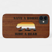 ゴージャスなゲイクマプライド馬に乗って熊を保存 Case-Mate iPhoneケース (裏面(横))