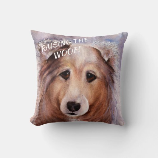 ゴージャスなコリー クッション (正面)