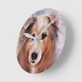 ゴージャスなコリー ラウンド壁時計 (傾斜)