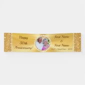 ゴージャスなゴールデンと50周年記念バナー 横断幕 (横)