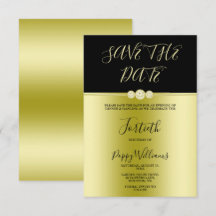 ゴージャスなゴールドとブラックのエレガントなダイヤモンド 40歳の誕生日