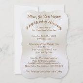 ゴージャスなゴールドの結婚50周年招待状 招待状 (裏面)