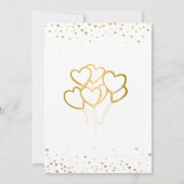 ゴージャスなゴールドの誕生日お祝いパーティーへの招待状 招待状 (裏面)