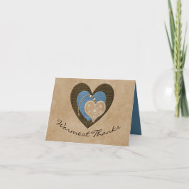 ゴージャスなサンキューカードとハート サンキューカード