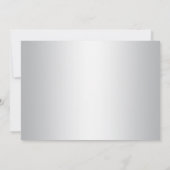 ゴージャスなシルバーピンククロスガールPHOTOバプテスマ 招待状 (裏面)