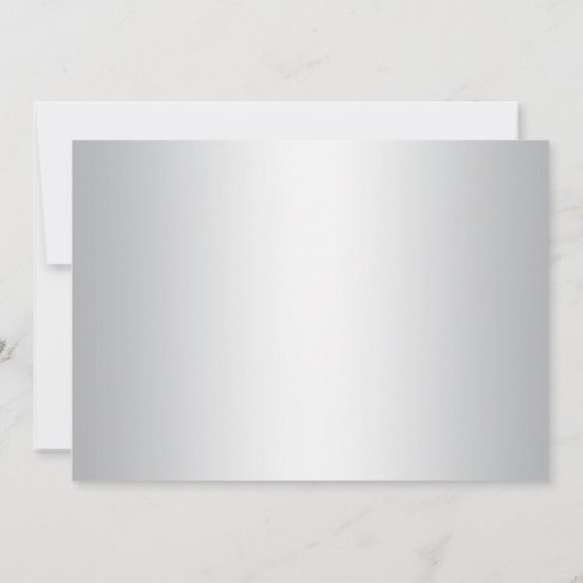 ゴージャスなシルバーブルークロスボーイフォトバプテスマ 招待状 (裏面)