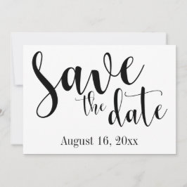 ゴージャスなスクリプトのタイポグラフィ、シンプルな"Save the Date" セーブザデート