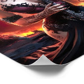 ゴージャスなセクシーな女性ヴァンパイア魔女ポスターアート ポスター (角)