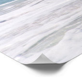 ゴージャスなターコイズ波 ポスター (角)