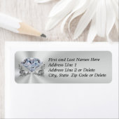 ゴージャスなダイヤモンドアドレスあなたのテキストのラベルを返す ラベル (インサイチュ)