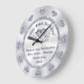 ゴージャスなダイヤモンド時計。誕生日ギフト（年） ラージ壁時計 (傾斜)