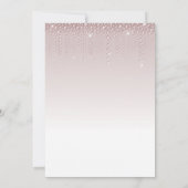 ゴージャスなダスティローズピンクダイヤモンド 80歳の誕生日 招待状 (裏面)