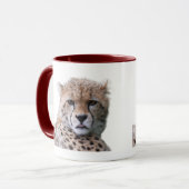 ゴージャスなチーター美しい猫フォトマグカップ マグカップ (正面左)