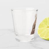 ゴージャスなチーター美しい猫写真 ショットグラス (左)