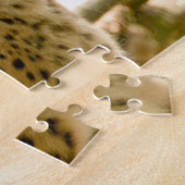 ゴージャスなチーター美しい猫写真 ジグソーパズル (側面)