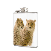 ゴージャスなチーター美しい猫写真 フラスク (左)