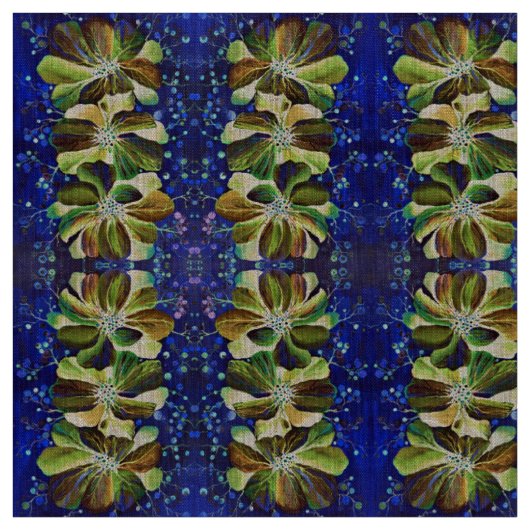 ゴージャスなデルフィニウムの花の手のパタ絵を描ーン ファブリック (見本)