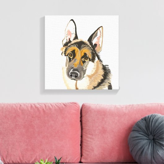 ゴージャスなドイツの羊飼いのキャンバス キャンバスプリント (インサイチュ (リビング))