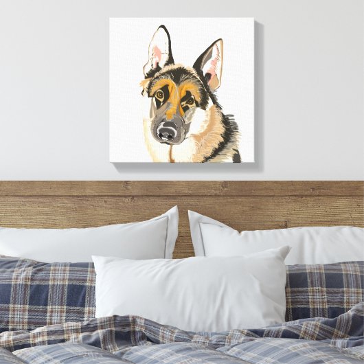 ゴージャスなドイツの羊飼いのキャンバス キャンバスプリント (インサイチュ (寝室))