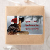 ゴージャスなドイツの羊飼いの休日の出荷ラベル ラベル (インサイチュ)