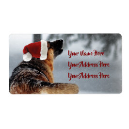 ゴージャスなドイツの羊飼いの休日の出荷ラベル ラベル