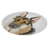 ゴージャスなドイツの羊飼い有償犬のスケッチ カッティングボード (角)