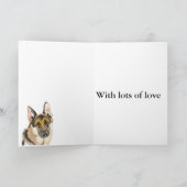 ゴージャスなドイツの羊飼い、有名犬の編集可能  シーズンカード (内部)