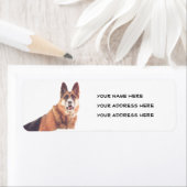 ゴージャスなドイツの羊飼いin the Snow住所 シール (インサイチュ)