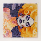 ゴージャスなドラッグクイーンレッドヘア ジグソーパズル (横)