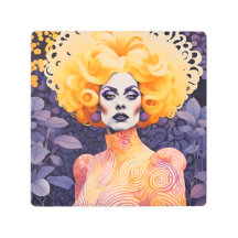 ゴージャスなドラッグクイーンレッドヘア