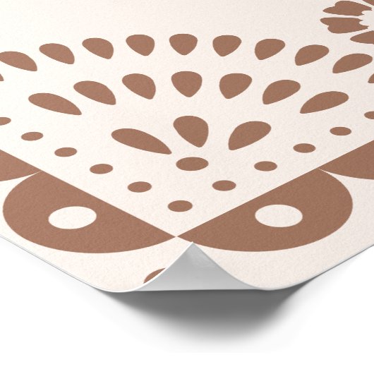 ゴージャスなニュートラルパペル結婚ピカドの歓迎サイン ポスター (角)