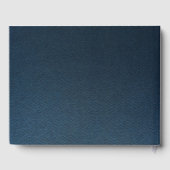 ゴージャスなネイビーブルー&ほこりっぽいバラの花ボタニカル ゲストブック (裏面)