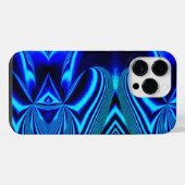 ゴージャスなネオンブルー iPhoneケース (裏面横)