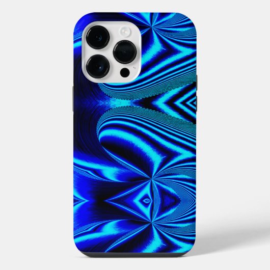 ゴージャスなネオンブルー iPhoneケース (裏面)