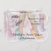 ゴージャスなハイヒールのカスタマイズ可能 招待状 (正面/裏面)