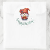 ゴージャスなハッピーホリデーシール ラウンドシール (バッグ)