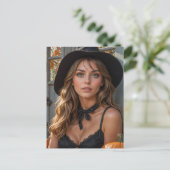 ゴージャスなハロウィーンの魔女 ポストカード (スタンド正面)