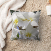 ゴージャスなハワイアンプルメリアフラワーズ装飾用クッション クッション (ブランケット)