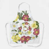 ゴージャスなハンド色彩の鮮やかワイルドバラ エプロン (正面)